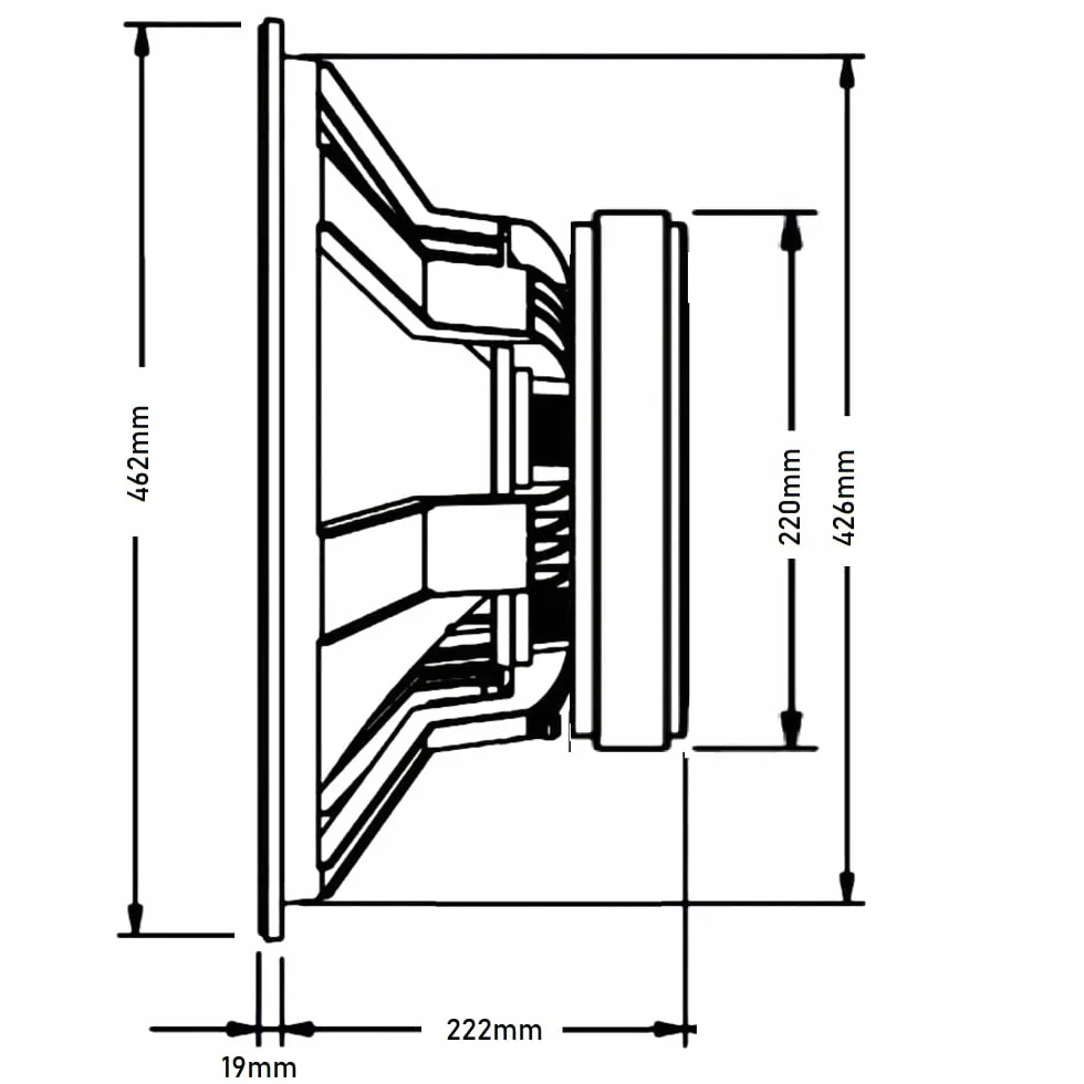 Seven Soundvector SVG18SUB1500/8 Subwoofer 18 Pulgadas Altavoz Profesional de Grave Sub-Grave 8 Ohm 1500 AES 3000W Peak
