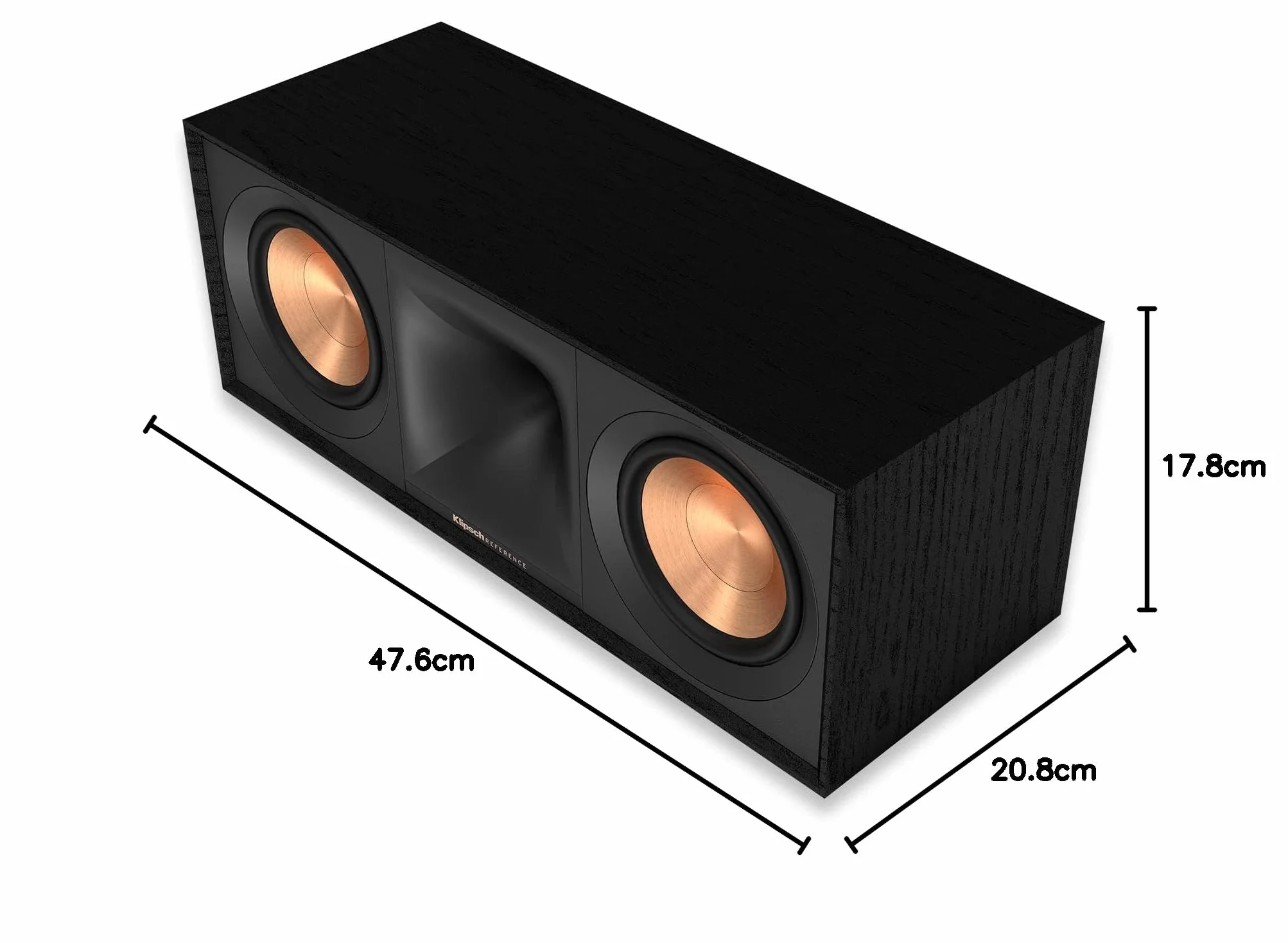Klipsch R-50C Black (Unidad) - Altavoz Central Negro para Home Cinema - 100W/400W - 8 Ohm