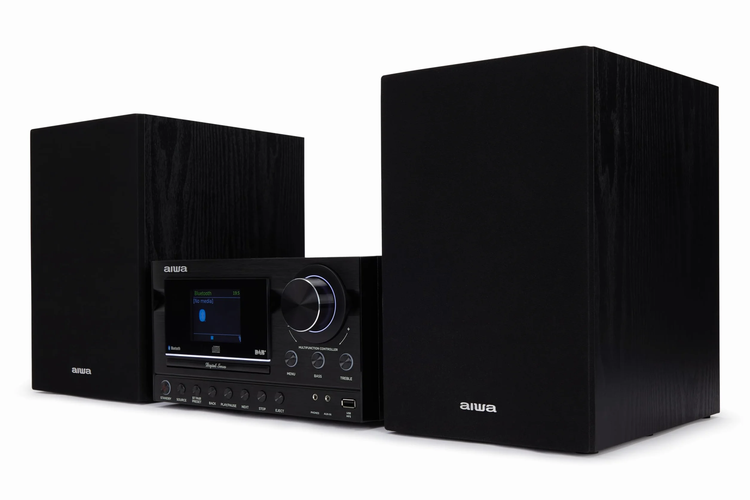 AIWA MSBTU-900DAB Sistema HiFi 100W RMS Microcadena Bluetooth 5.2 WiFi Radio Internet Dab+ FM RDS CD MP3 USB HDMI ARC