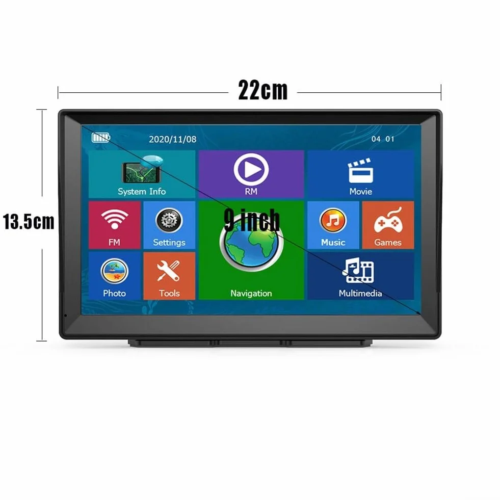 GPS para camiones 9 pulgadas mapa Europa 2024 8G+256M FM