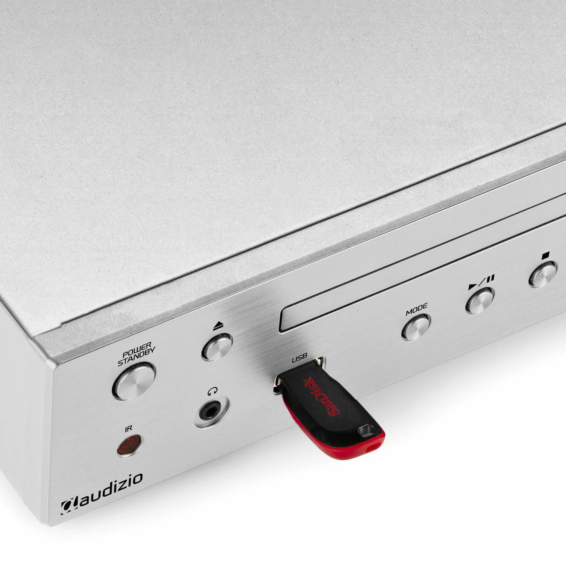 Audizio Bolzano - Radio Internet Dab+ y FM WLAN Bluetooth, Reproductor CD, Spotify Connect, Despertador, 40.000 emisoras, Mando a Distancia y Control por App, conexión Toslink y subwoofer, Plateada