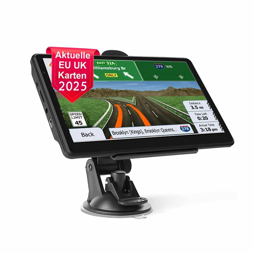 NEWFUN 5 Pulgadas GPS Navegador para Camiones y Coches Mapas Europa 2025 Actualizaciones de por Vida