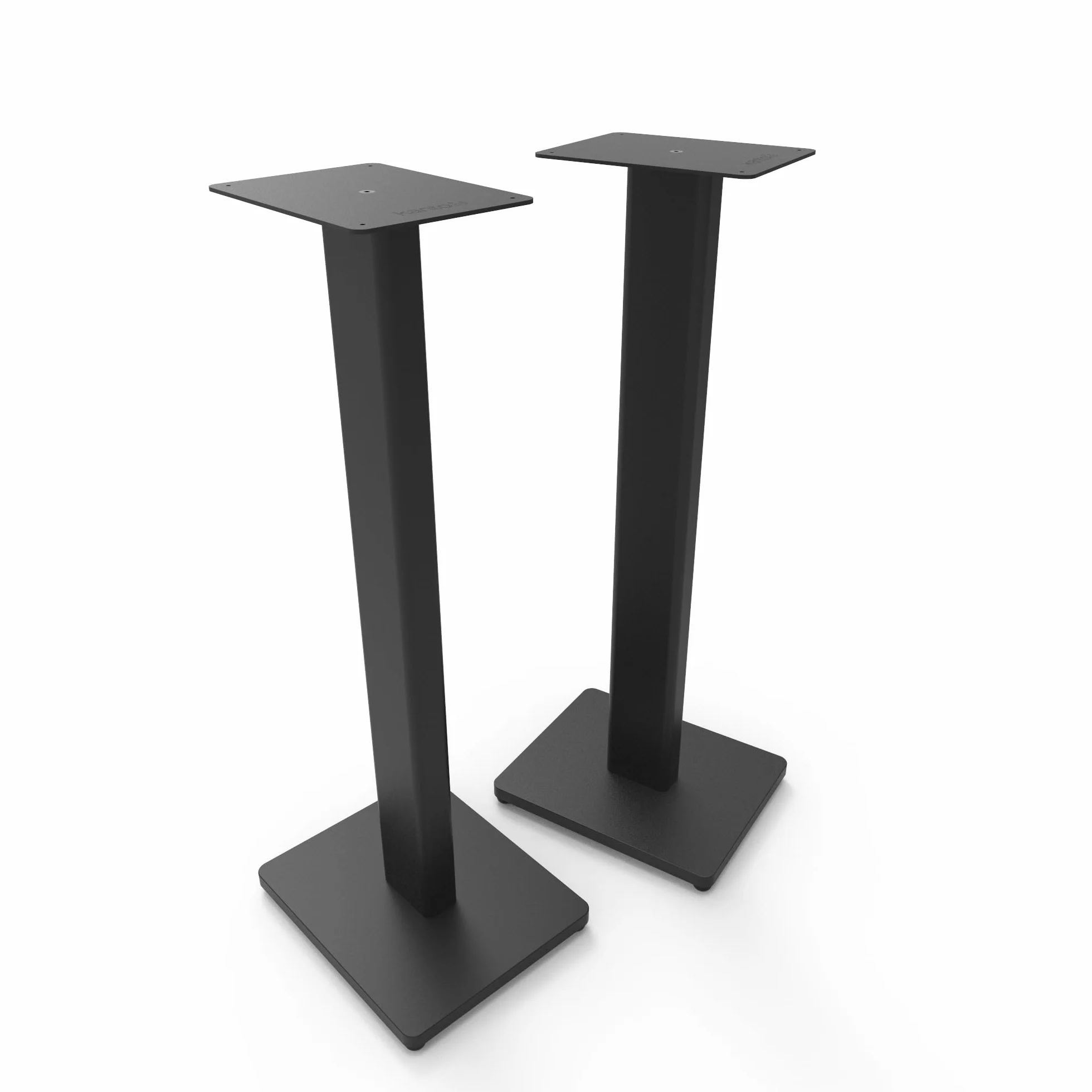 Kanto ST28 - Soportes universales para altavoces de suelo de 28 pulgadas para altavoces de estantería de hasta 30 libras, sonido mejorado, gestión de cables ocultos, diseño atemporal, par, acero negro