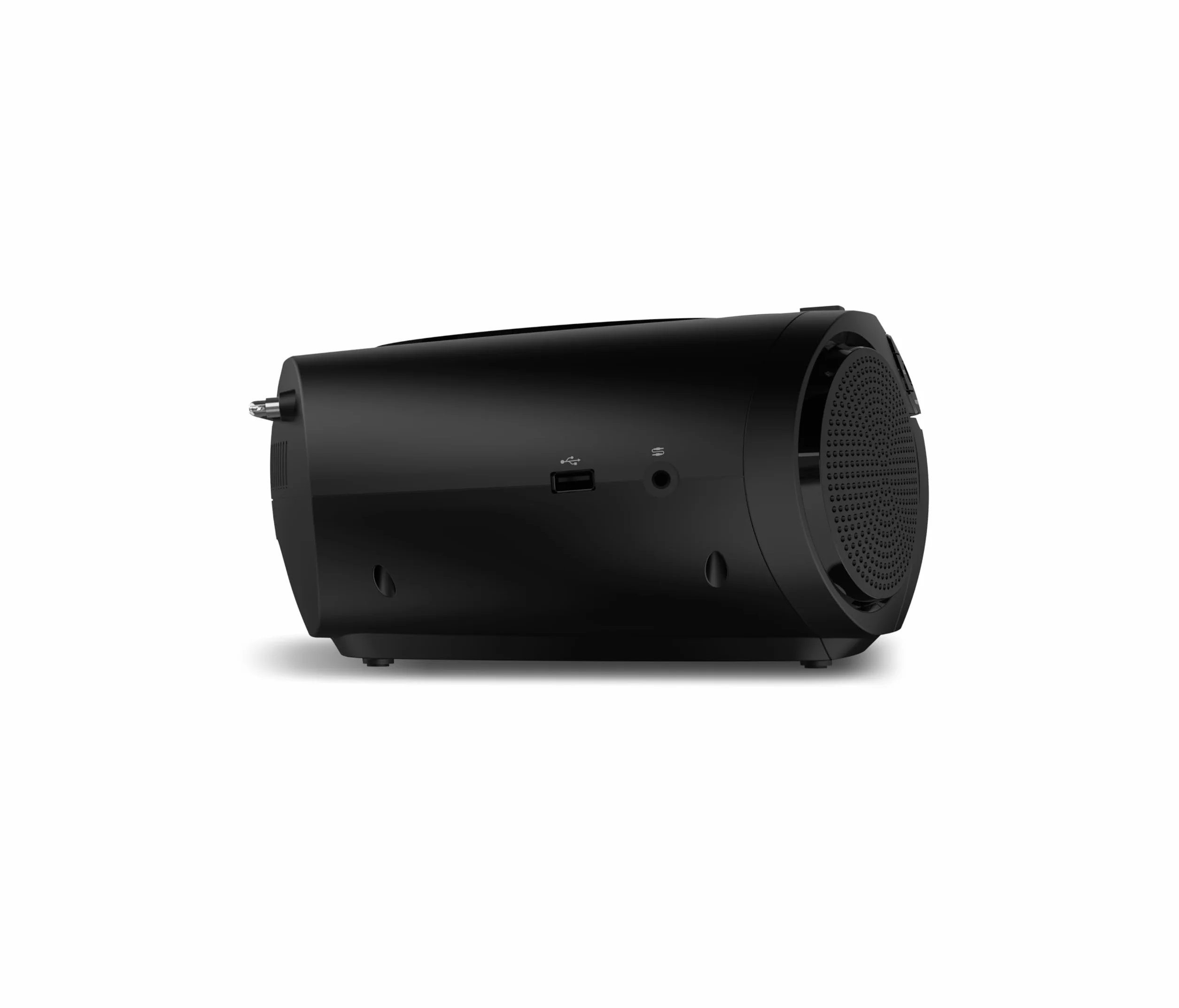 Philips TAZ2200 Reproductor CD portátil y de Casete, Radio FM, Bluetooth 6.0, Reproducción USB, Entrada Audio, Graves dinámicos, Altavoces estéreo de 6W, Corriente/batería, Asa de Transporte – Plata