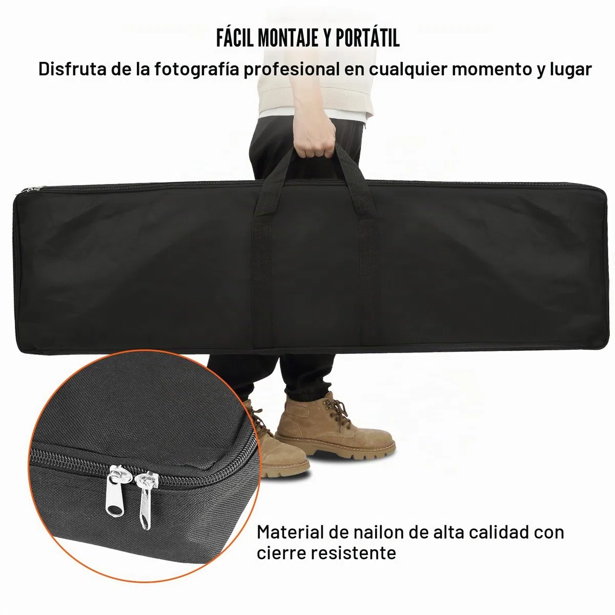 VEVOR Soporte de Fondo Kit de Soporte de Fondo Fotográfico Ajustable de 3048x3048 mm con Base de Acero al Carbono con 6 Abrazaderas Bolsa de Transporte para Estudio de Fotografía, Exposición, Boda