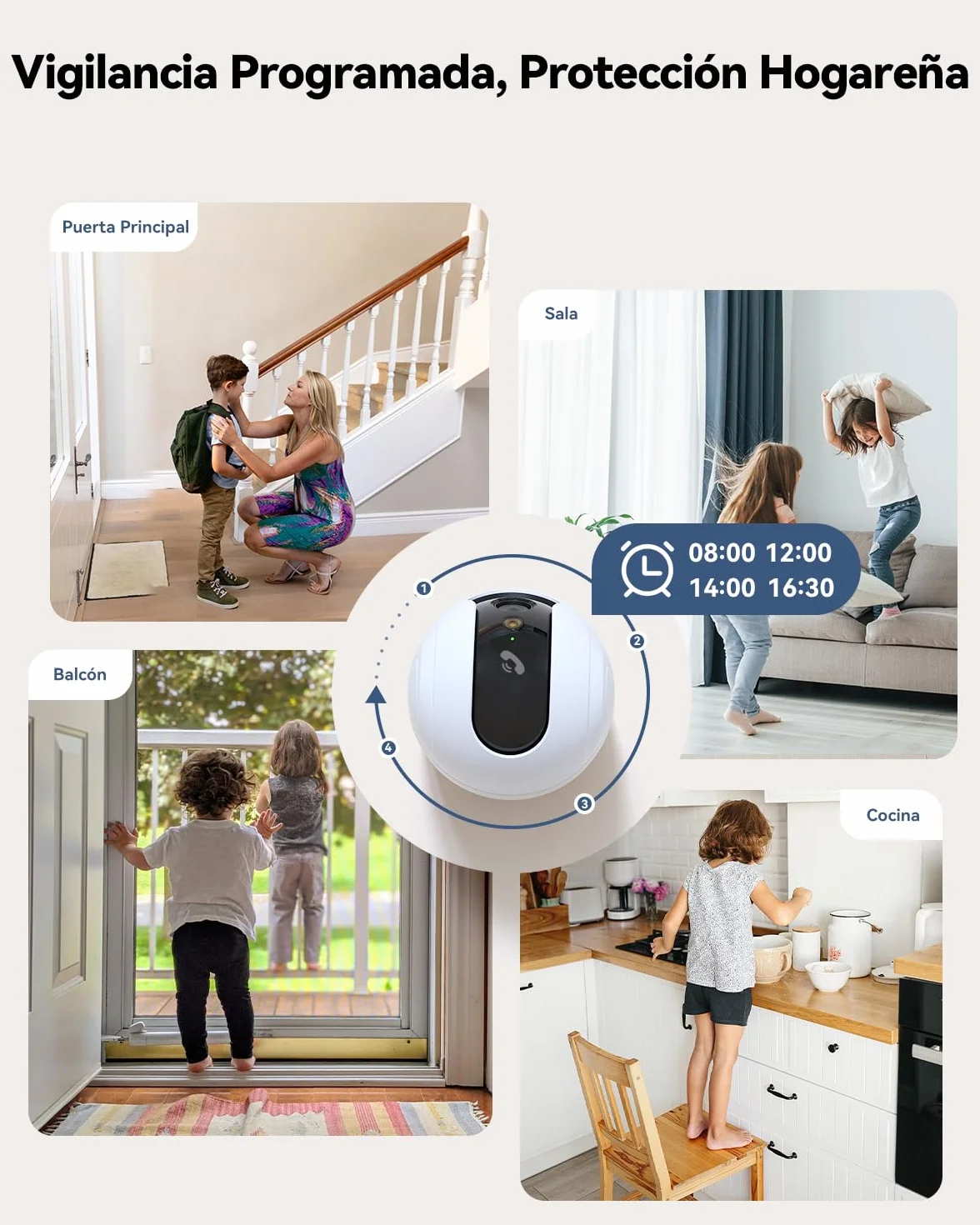 Imou Ranger 2C Pro (2Pack) - 2.4/5GHz Cámara WiFi Interior, 2K(3MP) Cámara Vigilancia para Visión Nocturna en Color, Admite Tarjeta SD hasta 512 GB, AI Detección y Seguimiento, Botón para Llamar