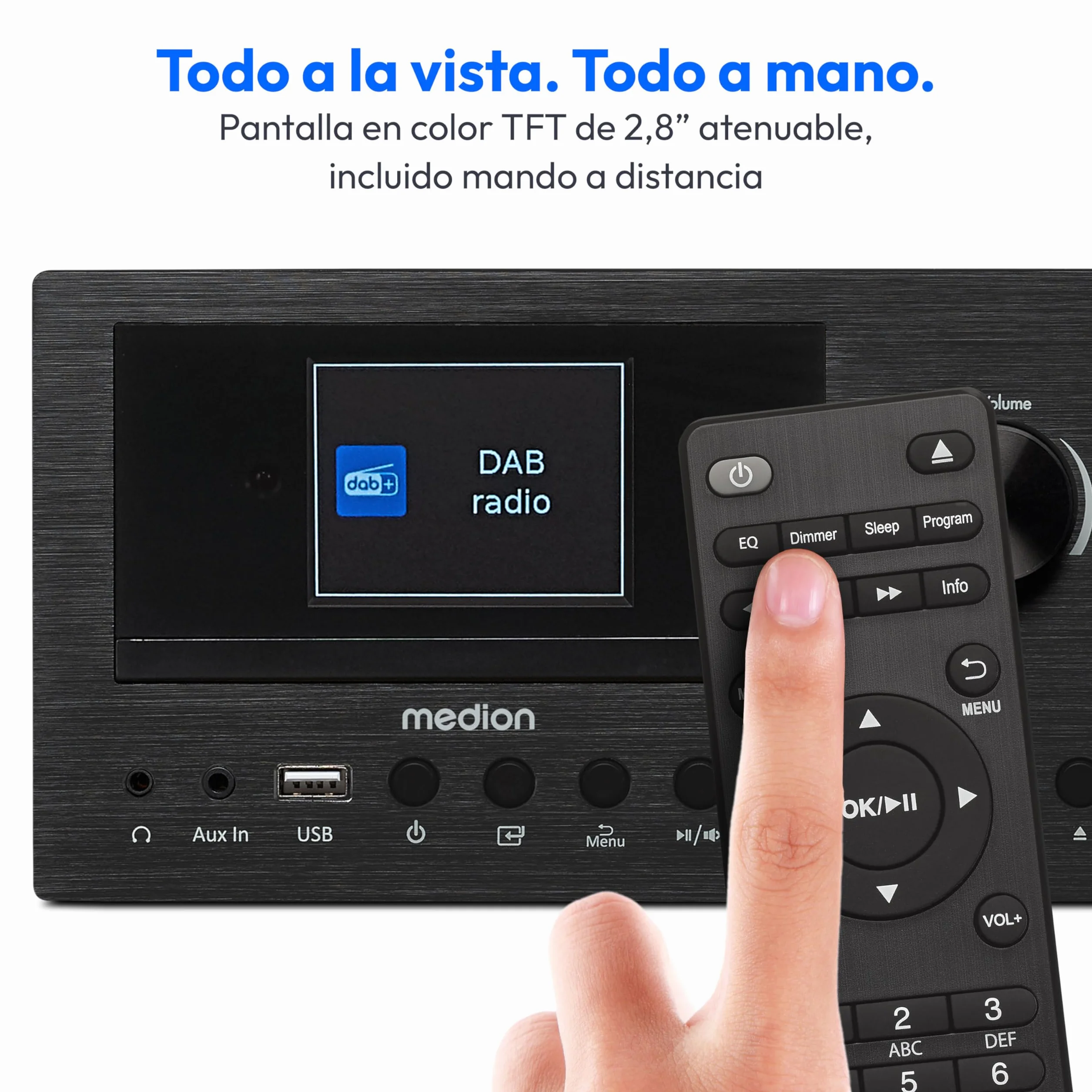MEDION P85003 Micro Audio System Compacto con Radio por Internet, Dab+, Bluetooth, 2x150 W