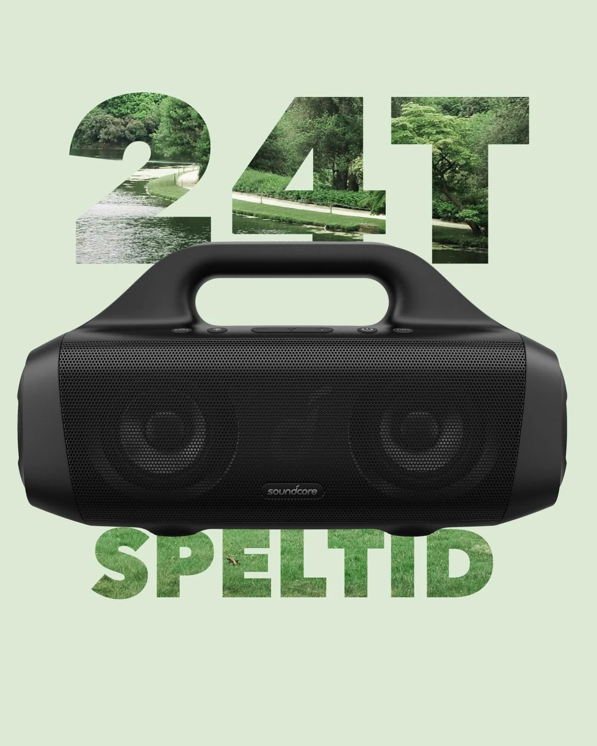 Soundcore Motion Boom Altavoz Bluetooth Potente de 30W, con Diafragma de Titanio, Tecnología BassUp, Resistente al Agua IPX7, 24h de Reproducción, App, para Exteriores y Camping, Altavoz portátil