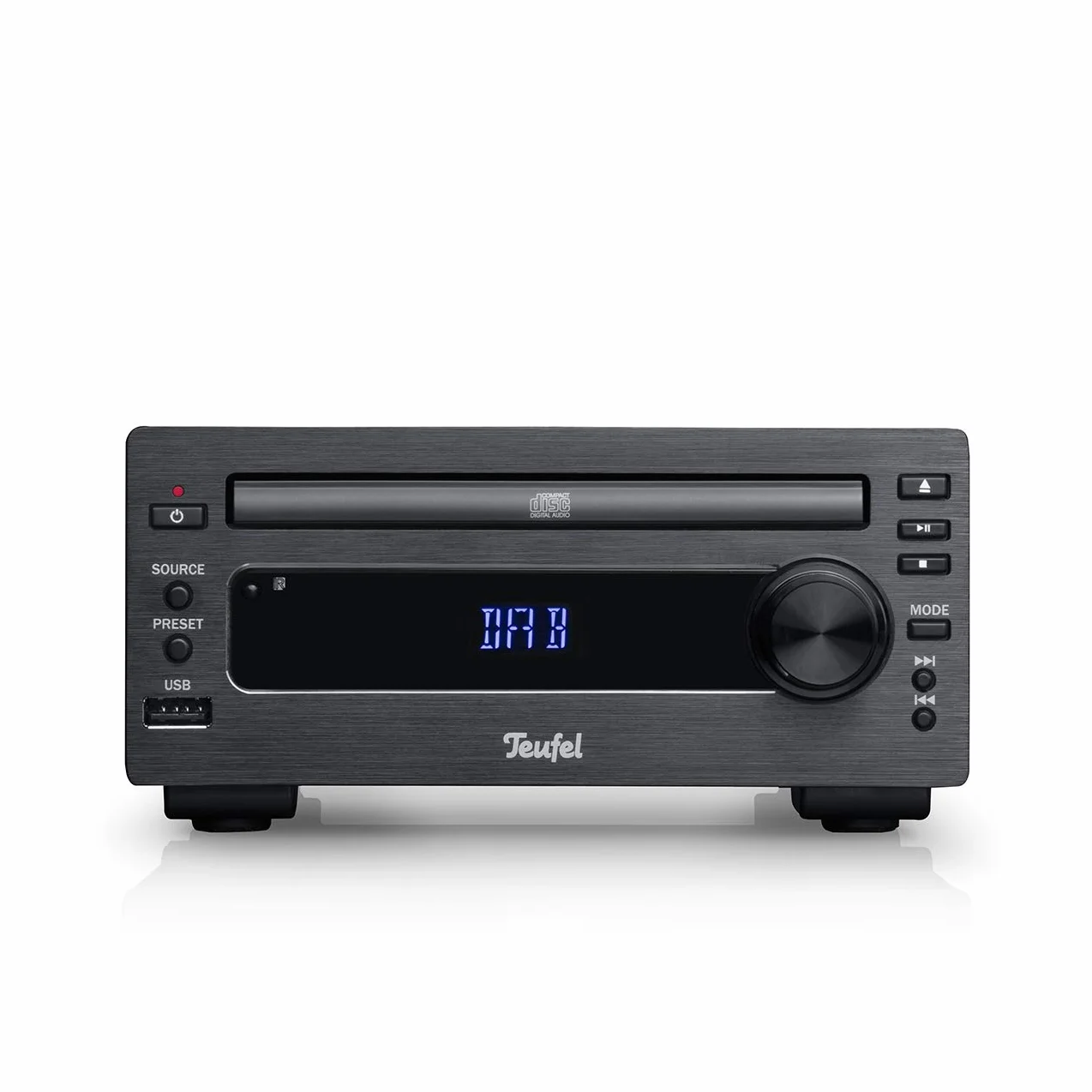 Teufel KOMBO 11 Minisistema estéreo de Alta fidelidad Bluetooth Reproductor de CD Radio Dab+ Altavoces de 2 vías Negro