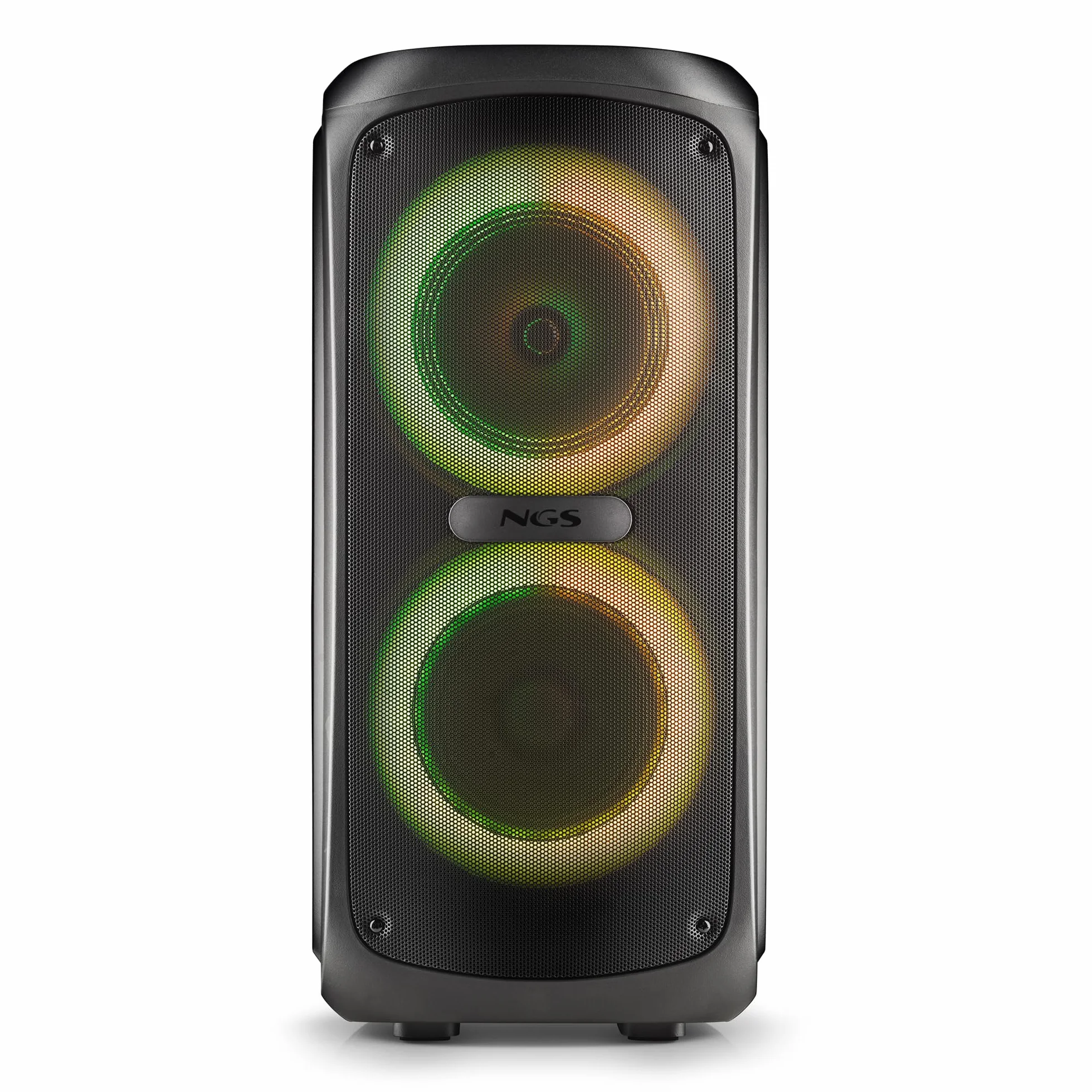 NGS Wild Temper – Altavoz Portátil Bluetooth 5.3 para Fiestas, 200 W, TWS, Luces LED RGB, Doble Entrada Micrófono Karaoke, USB/AUX, Batería 4400 mAh