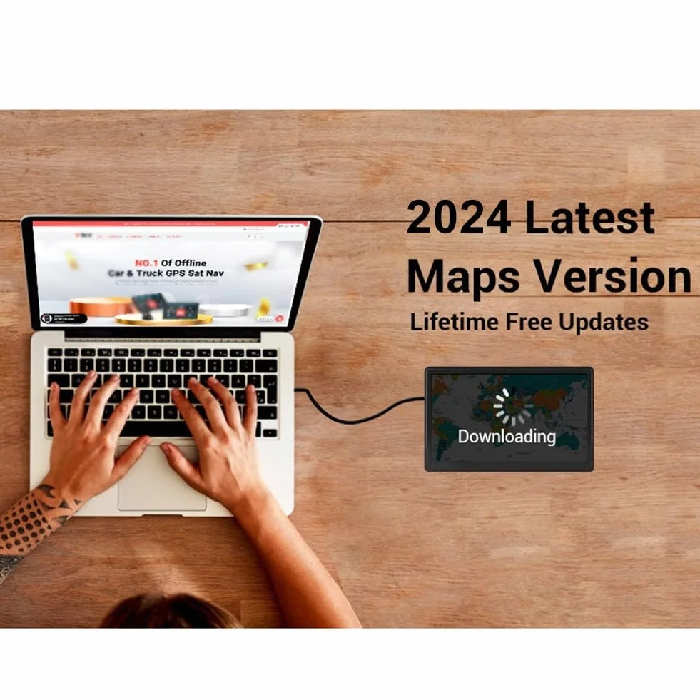 Navegador GPS para camión de 9 Pulgadas con actualizaciones de por Vida, Sistema de navegación GPS de 8 GB, 256 m, mapas sin conexión, Pantalla táctil de cámara de Velocidad, Control de Voz