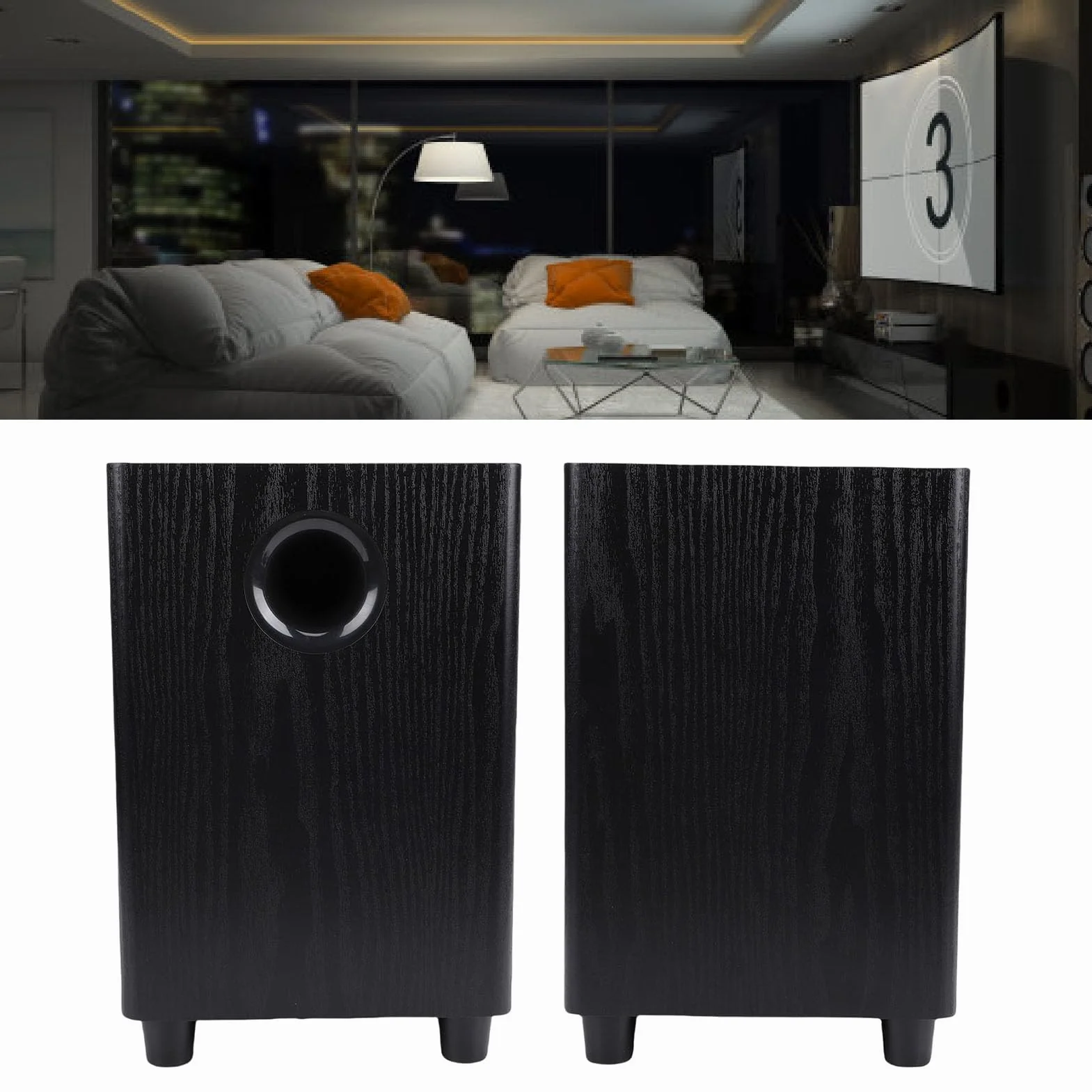 Subwoofer pasivo, Altavoz de subwoofer pasivo Independiente de 100 W y 6,5 Pulgadas, subwoofer de Cine en casa Plug and Play para Fiestas y Audio en el hogar