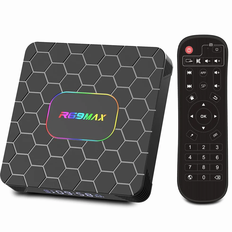 Android 14.0 TV Box, Box TV 4GB RAM 32GB ROM RK3528 Quad-Core Cortex-A53 8K Decoder, Soporte 2.4G/5.0GHz Dual Wi-Fi 6 BT 5.0, USB 3.0/2.0, HDMI 2.0 Smart TV Box