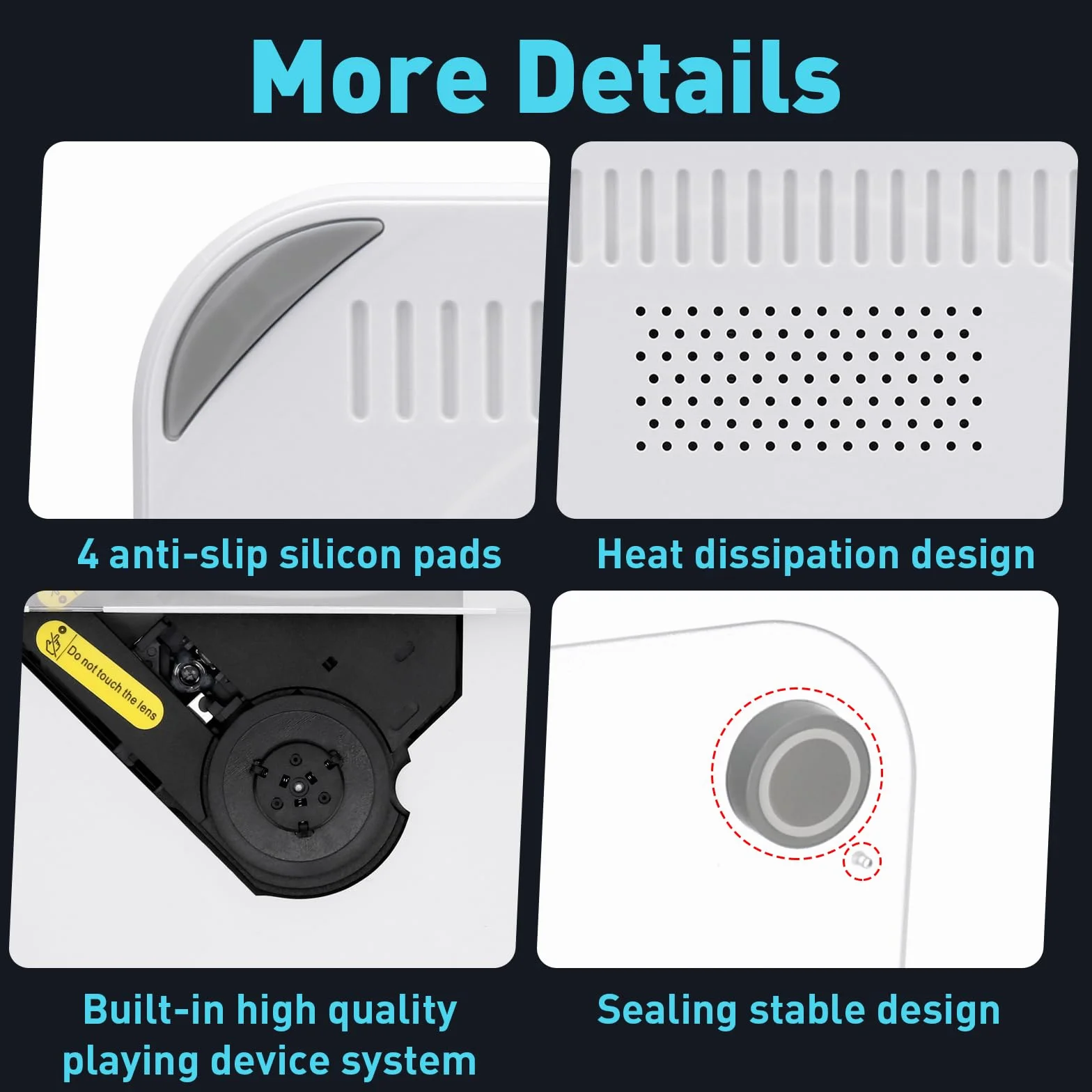 Reproductor de CD Portátil Externo para Coche con Puerto USB/AUX, Compatible con Radio Estéreo de Coche, TV, Computadora, Universal para Vehículos, Compatible con CD/CD-MP3/CD-RW/CD-R/CD-WMA/CD-WAV