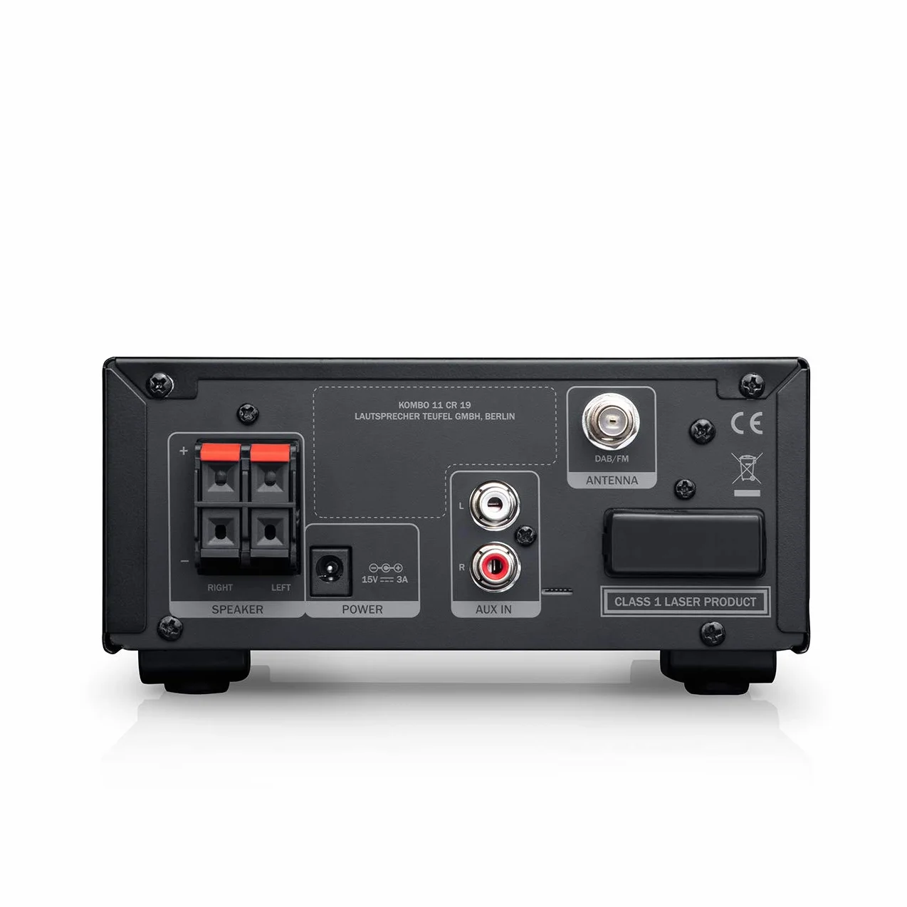 Teufel KOMBO 11 Minisistema estéreo de Alta fidelidad Bluetooth Reproductor de CD Radio Dab+ Altavoces de 2 vías Negro