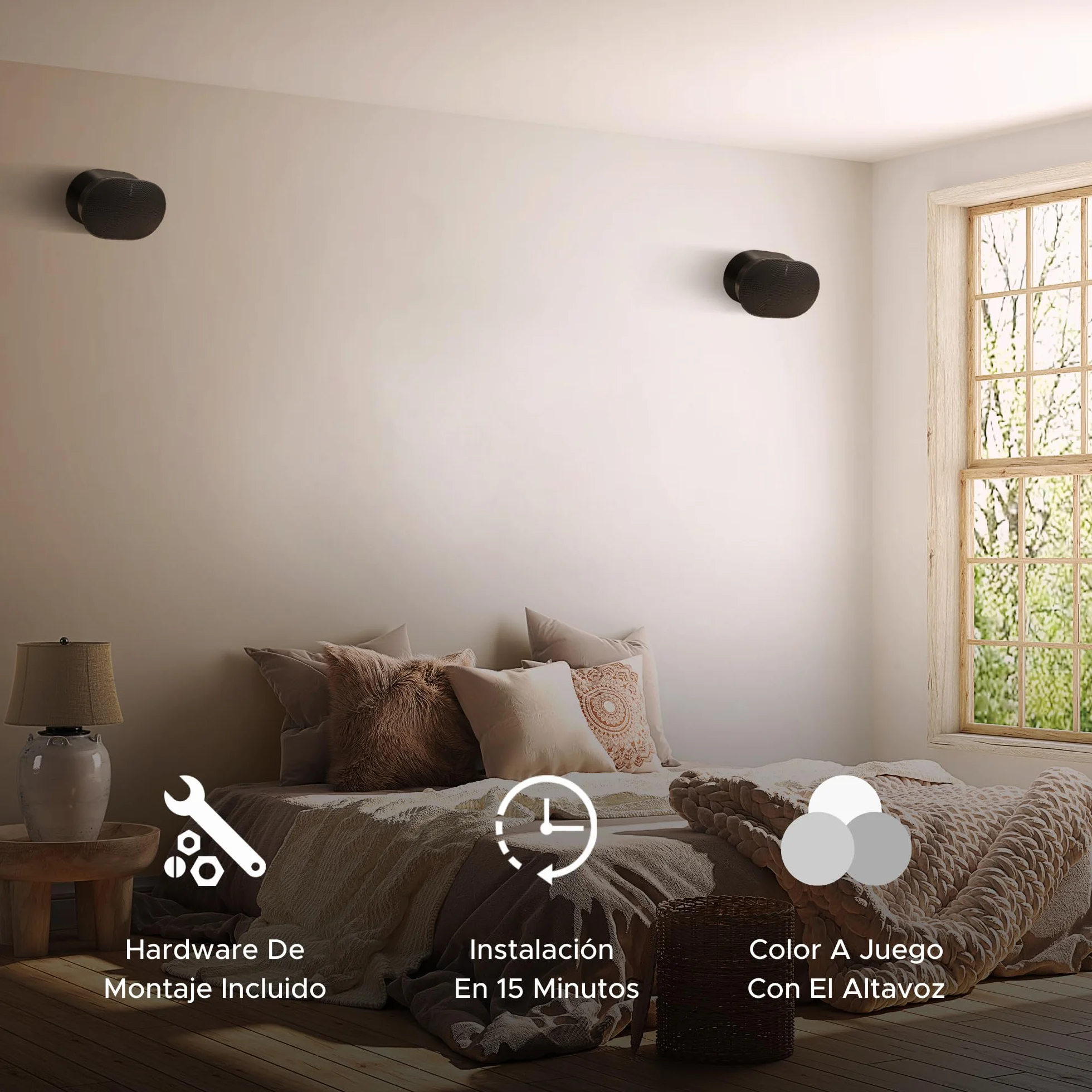 Sound Bass ERA300 Soporte de Pared, Inclinación y Giro, Negro, Doble (2 uds.), Compatible con Sonos ERA 300, Instalación Sencilla, Incluye Kit de Montaje, Doble, Par