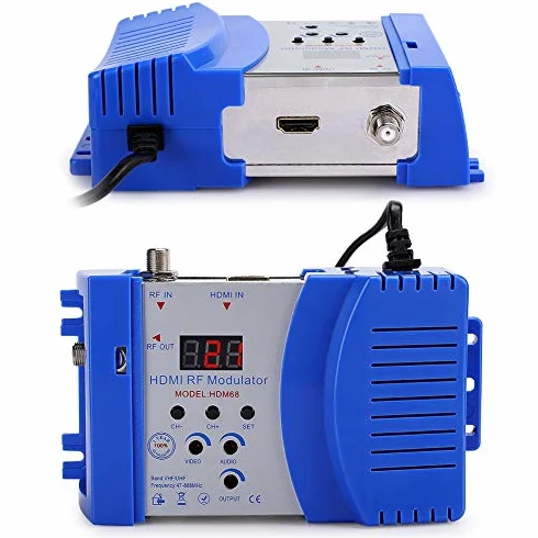 Modulador HD, Modulador HDMI Digital HDM68 RF VHF/UHF Frecuencia Accesorios de computadora Enchufe de la UE 100-240V