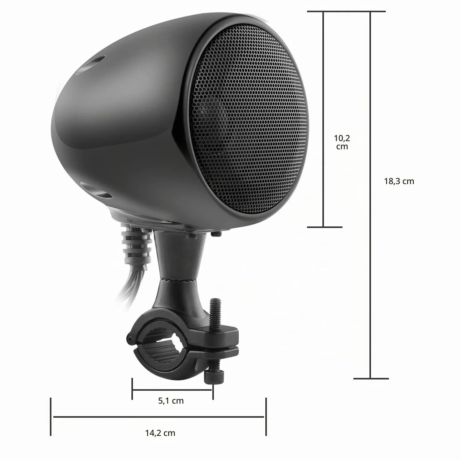 iMESTOU Amplificador de Motocicleta Sistema de Audio con AUX, MP3, Radio FM, 4 Pulgadas Rango Completo Impermeable Bluetooth Altavoces estéreo, Apto para Manillar de 1 a 1.5 Pulgadas, Motocicletas